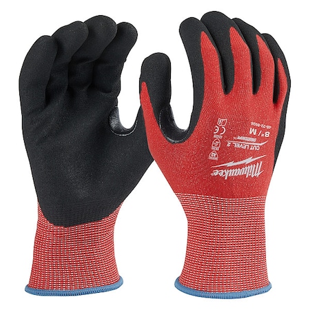 Cut-Resistant Coated Gloves, Cut Level A2, Dipped, Nitrile, Sandy, M 1 PR MPN:48-22-8926