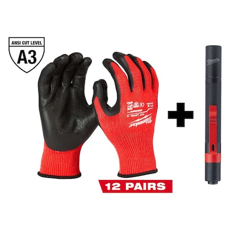Cut-Resistant Gloves, Cut Level A3, Nitrile, Rough, S MPN:48-22-8930B, 2105