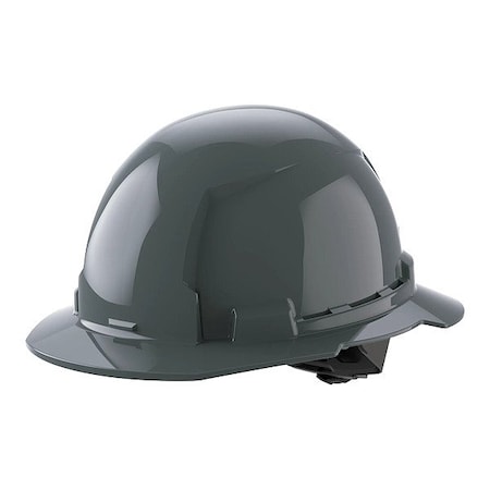BOLT Gray Full Brim Hard Hat w/4pt Ratcheting Suspension - Type 1, Class E MPN:48-73-1115