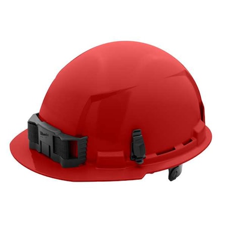 BOLT Red Front Brim Hard Hat w/6pt Ratcheting Suspension - Type 1, Class E MPN:48-73-1128