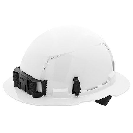 BOLT White Full Brim Vented Hard Hat w/4pt Ratcheting Suspension - Type 1, Class C MPN:48-73-1201