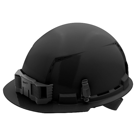 BOLT Black Front Brim Vented Hard Hat w/4pt Ratcheting Suspension - Type 1, Class C MPN:48-73-1210