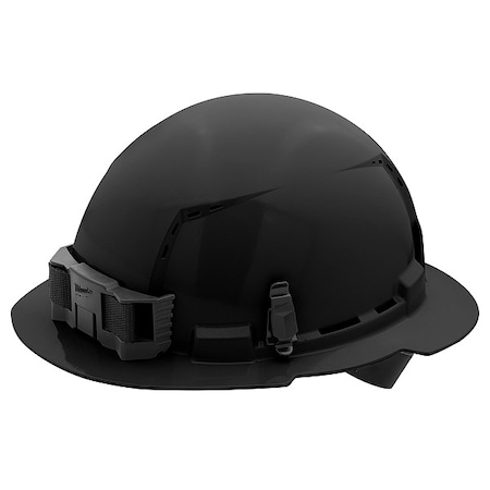 BOLT Black Full Brim Vented Hard Hat w/4pt Ratcheting Suspension - Type 1, Class C MPN:48-73-1211