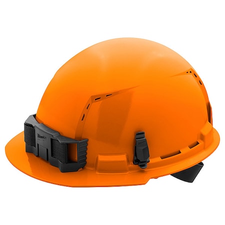 BOLT Orange Front Brim Vented Hard Hat w/4pt Ratcheting Suspension - Type 1, Class C MPN:48-73-1212