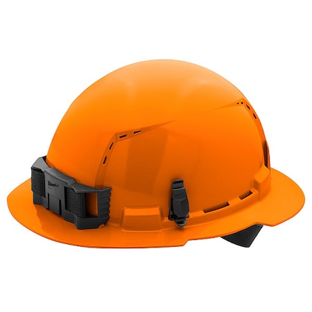 BOLT Orange Full Brim Vented Hard Hat w/4pt Ratcheting Suspension - Type 1, Class C MPN:48-73-1213