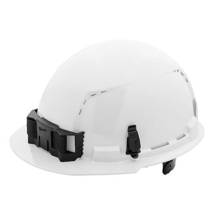BOLT White Front Brim Vented Hard Hat w/6pt Ratcheting Suspension - Type 1, Class C MPN:48-73-1220