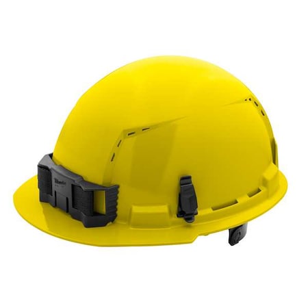 BOLT Yellow Front Brim Vented Hard Hat w/6pt Ratcheting Suspension - Type 1, Class C MPN:48-73-1222