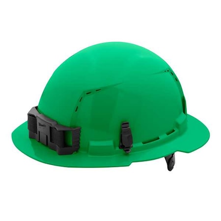 BOLT Green Full Brim Vented Hard Hat w/6pt Ratcheting Suspension - Type 1, Class C MPN:48-73-1227
