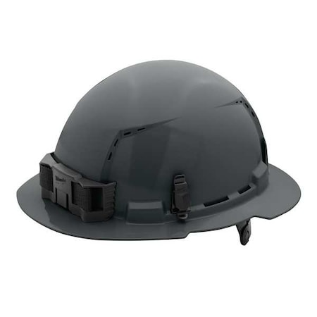 BOLT Gray Full Brim Vented Hard Hat w/6pt Ratcheting Suspension - Type 1, Class C MPN:48-73-1235