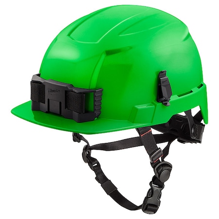 BOLT Green Front Brim Safety Helmet with IMPACT ARMOR Liner - Type 2, Class E MPN:48-73-1371