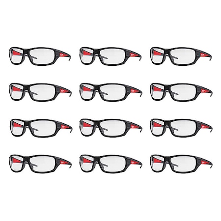Safety Glasses, Wraparound Clear Polycarbonate Lens, Anti-Fog, Scratch-Resistant, 12PK MPN:48-73-2021X12