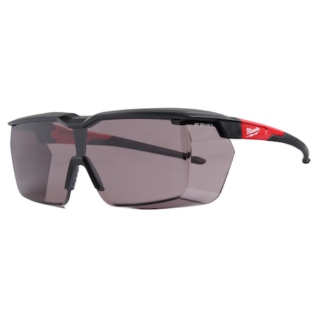 Safety Glasses Anti-Fog & Anti-Scratch, Black Lens, Half-Frame, OTG-Wraparound MPN:48-73-2075