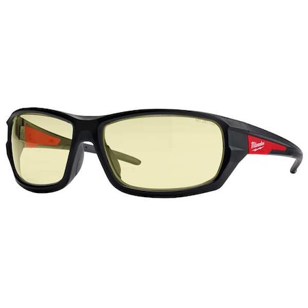 Safety Glasses Anti-Fog & Anti-Scratch, Yellow Lens, Half-Frame, Wraparound MPN:48-73-2121