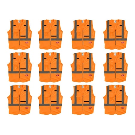 High Visibility Vest, 12 pk, L/XL MPN:48-73-5032X12