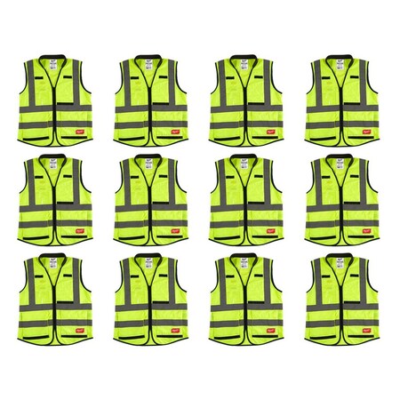 High Visibility Vest, 12 pk, 3XL/4XL MPN:48-73-5043X12