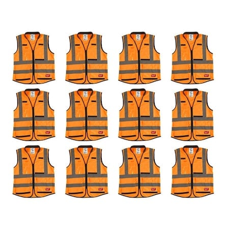 High Visibility Vest, 12 pk, S/M MPN:48-73-5051X12