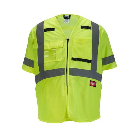 Class 3 High Visibility Yellow Safety Vest - 4X-Large/5X-Large MPN:48-73-5144