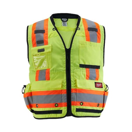 Class 2 Surveyor's High Visibility Yellow Safety Vest - 4X-Large/5X-Large MPN:48-73-5164