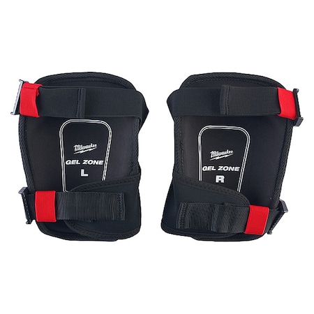 Performance Knee Pad, Hard Shell, Plastic Pad, Fabric Cap, Buckle Closure, 2 Straps, Black/Red MPN:48-73-6030