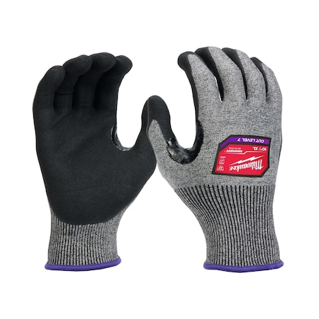 Cut Protection Dipped Gloves, Cut Level A7, Dipped, Nitrile, Rough, X-Large 1 PR MPN:48-73-7013
