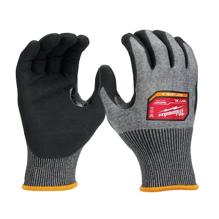 Cut Protection Dipped Gloves, Cut Level A8, Dipped, Nitrile, Sandy Nitrile, XL 12 PK MPN:48-73-7023B