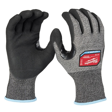 Cut-Resistant Dipped Gloves, Cut Level A2, Dipped, Nitrile, Rough, Small 1 PR MPN:48-73-7120E