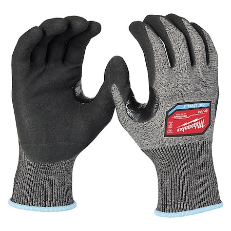 Cut-Resistant Dipped Gloves, Cut Level A2, Dipped, Nitrile, Rough, M 1 PR MPN:48-73-7121