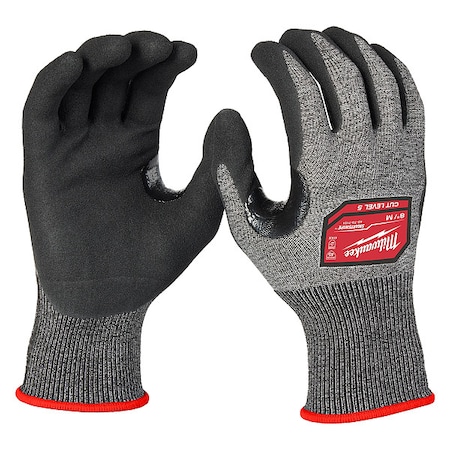 Cut-Resistant Dipped Gloves, Cut Level A5, Nitrile, Rough, Medium 1 PR MPN:48-73-7151E