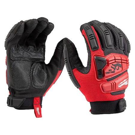 Not Applicable Work Gloves, 2XL, Black/Red, 1 PR MPN:48-73-8554