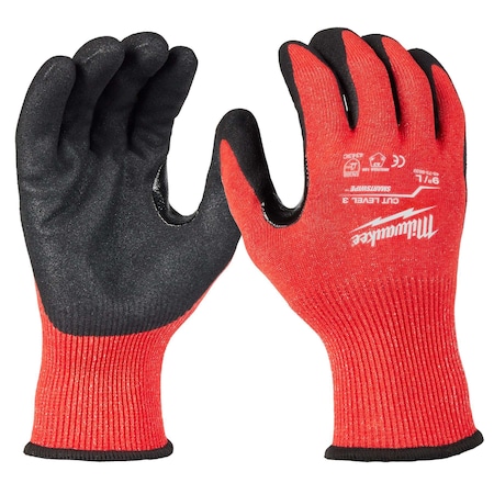 Work Gloves, Cut Level A3, Dipped, Nitrile, Sandy, L 1 PR MPN:48-73-8632