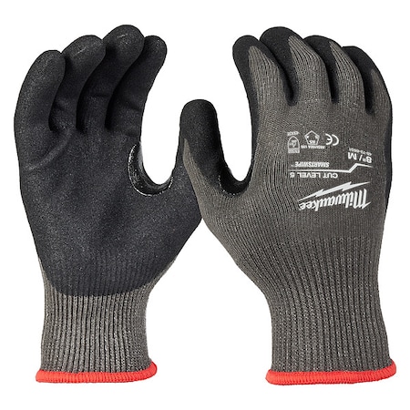 Work Gloves, Cut Level A5, Dipped, Nitrile, Sandy, M 1 PR MPN:48-73-8651