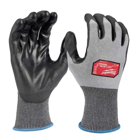 Cut-Resistant Coated Gloves, Cut Level A2, Dipped, Polyurethane, Smooth, XL 12 PK MPN:48-73-8723B