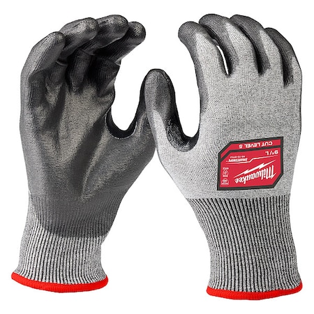 Cut-Resistant Dipped Gloves, Cut Level A5, Polyurethane, Rough, Large 1 PR MPN:48-73-8752