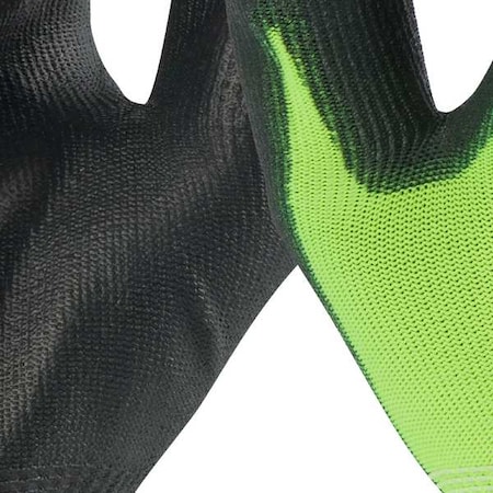 High Visibility Cut Level 1 Polyurethane Dipped Gloves - Medium (12 Pairs), Polyurethane, Smooth MPN:48-73-8911B