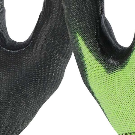 Hi-Vis Cut Resistant Coated Gloves, Cut Level A5, Dipped, Polyurethane, Smooth, 2XL 12 PK MPN:48-73-8954B