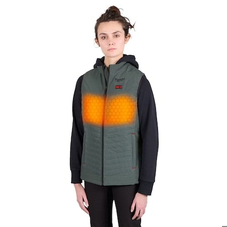 Axis Heated Vest, Polyester, 2 to 8 hours Heating Time, 3 Heat Settings, Blue, S MPN:F300E-21S