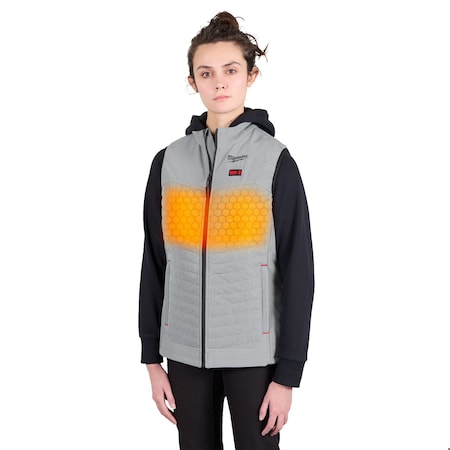 Axis Heated Vest, Polyester, 2 to 8 hours Heating Time, 3 Heat Settings, Gray, L MPN:F300G-21L