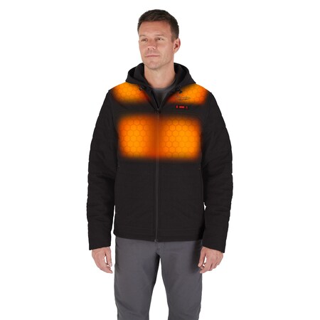 M12 Heated TOUGHSHELL Men's Jacket, Black, Heats 3 to 12 Hours, 2 Outside Pockets, S MPN:M102B-21S