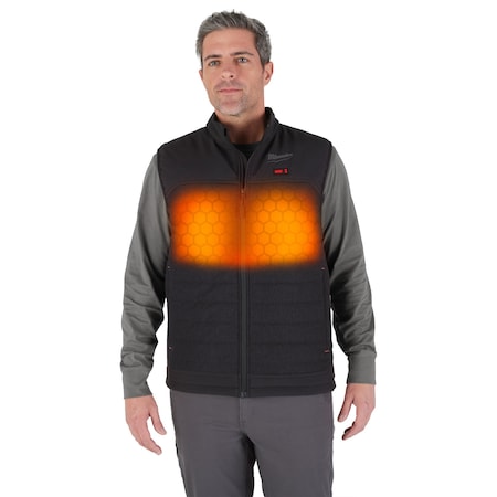 Axis Heated Vest, Polyester, 2 to 8 hours Heating Time, 3 Heat Settings, Black, XL MPN:M300B-21XL