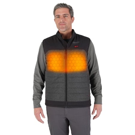 Axis Heated Vest, Polyester, 2 to 8 hours Heating Time, 3 Heat Settings, Gray, S MPN:M300G-21S