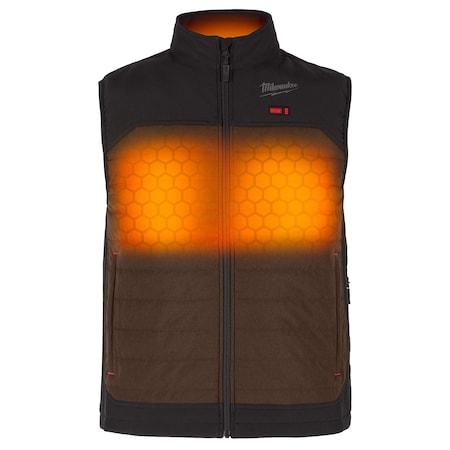 Axis Heated Vest, Polyester, 2 to 8 hours Heating Time, 3 Heat Settings, Brown, XL MPN:M300N-21XL