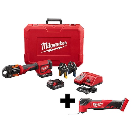 M18 FORCE LOGIC Cordless Press Tool Kit, For Up to 1 in PEX Pipe, 18 V DC MPN:2674-22P, 2836-20