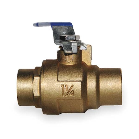 Manual 2-Way Ball Valve, Sweat, Brass MPN:3/4