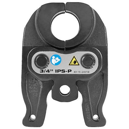 M12 FORCE LOGIC Press Jaw, For 3/4 in Black Iron, Stainless Steel Pipe MPN:49-16-2451B