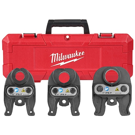M12 FORCE LOGIC Press Jaw Kit, For 1/2 in to 1 in Carbon Steel, Stainless Steel Pipe MPN:49-16-2496