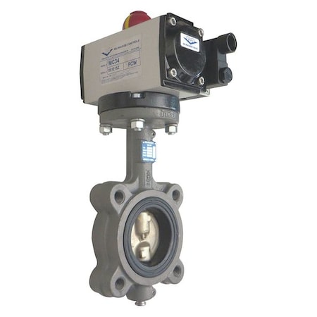 Butterfly Valve, Spring Return, Iron, 2 In. MPN:GLB33E  D 2