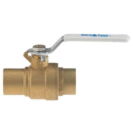 Manual 2-Way Ball Valve, Sweat, Brass MPN:UPBA485B 1