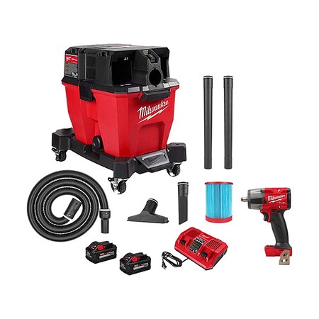 M18 FUEL 9GAL Vac Kit + M18 FUEL MTIW MPN:0920-22HD, 2962-20