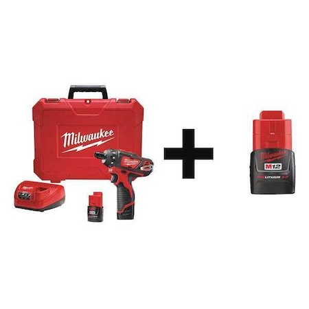 M12 1/4 in Hex 2-Speed Screwdriver Kit + M12 CP2.0 Battery MPN:2406-22, 48-11-2420
