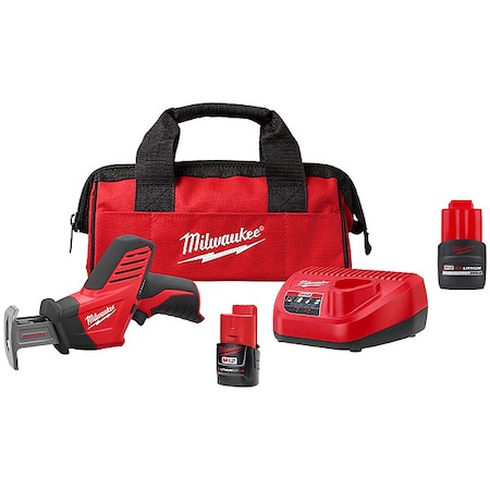 M12 HACKZALL Recip Saw Kit + M12 HIGH OUTPUT CP2.5 Battery Pack MPN:2420-21, 48-11-2425
